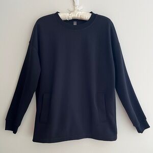 MONDETTA Soft Luxe Boxy Top Tech Fleece Sweatshirt Comfort Loungewear Travel